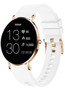 XCOAST Siona 2 Smartwatch Fitness-Uhr Puls Schlafdauer WhatsApp 42mm weiß