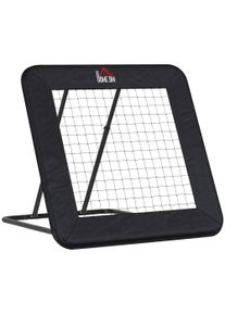 HOMCOM Soccer Rebound Net, Adjustable Angle Pitch Back Training Rebounder Net, Target Goal w/ Quick Folding Design