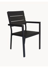 Venture Design Záhradné stohovateľné stoličky Levels, 2 ks Čierna Š 57 x V 89 cm