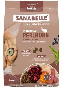 Sanabelle Indoor Trockenfutter mit Perlhuhn, 400g