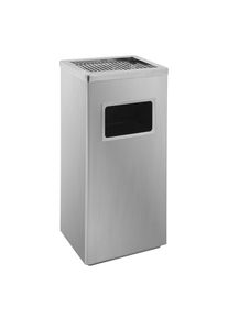 Combi-asbak van roestvast staal, inhoud 14,5 l, b x h x d = 300 x 620 x 240 mm, mat