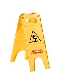 Aufsteller Warnschild Rutschgefahr, H&ouml;he 570 mm, VE 2 Stk, gelb