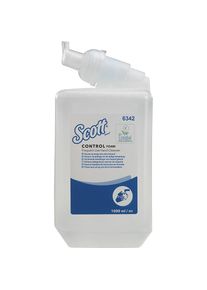 Kimberly-Clark Jabón en espuma Scott CONTROL , contenido 1 l, UE 6 unidades de limpiador de manos incoloro, sin perfume