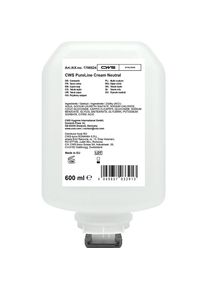 CWS Jabón en crema PureLine Cream, UE 8 unidades de 600 ml, transparente