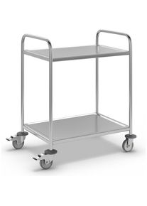 Kongamek Carrito de servicio de acero inoxidable, L x A x H 910 x 590 x 940 mm, con 2 pisos