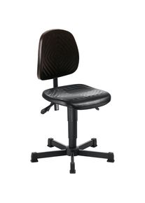 meychair Werkdraaistoel, bekleding met PU-schuim, gasveer-hoogteverstelling, met vloerglijders, hoogteverstelling 440 - 580 mm