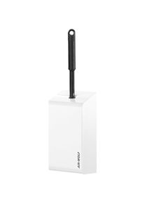 AIR-WOLF WC-borstelhouder, roestvast staal, wit gecoat, h x b x d = 434 x 114 x 111 mm