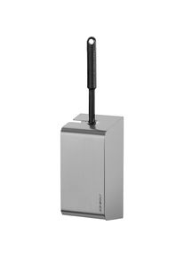 AIR-WOLF WC-borstelhouder, geborsteld roestvast staal, h x b x d = 434 x 114 x 111 mm