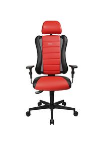 Topstar Kantoordraaistoel SITNESS RS, incl. hoofdsteun en armleuningen, zwart/rood