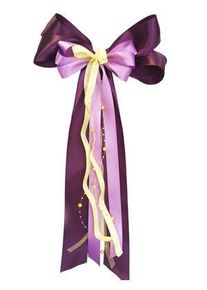 Schult&uuml;tenschleifen lila/gelb 23x50cm