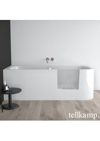 Tellkamp Salida R Baignoire balnéo gain de place avec porte, à encastrer, W100-044-S0-AUF/WG,