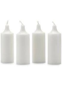 Bougies à chauffe-plat moulées hautes blanches
