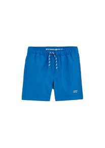 WE Fashion Pojkar Badbyxa kobaltblå / vit Storlek 170/176