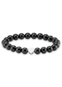 Firetti Armband »Herz mit Kugeln aus Edelstein«, Made in Germany - mit Onyx oder Tigerauge