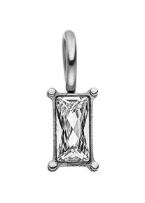 PURELEI , Kettenanhänger »Schmuck Geschenk Stone Halsschmuck Anhänger Halskette, 2116-Charm«, mit Zirkonia (synth.) , edelstahlfarben-kristallweiß...