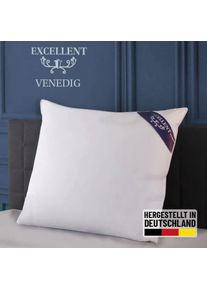 EXCELLENT , Kopfkissen »Venedig«, Füllung: weiße neue Federn und Daunen, Klasse I, 85% Federn / 15% Daunen, Bezug: Köper-Inlett, 100% Baumwolle,...