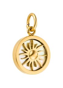 PURELEI , Kettenanhänger »Schmuck Geschenk Sun Sonne Anhänger für Halskette, 23421-Charm-Sun«, mit Perlmutt , gelbgoldfarben-perlmuttfarben ,...