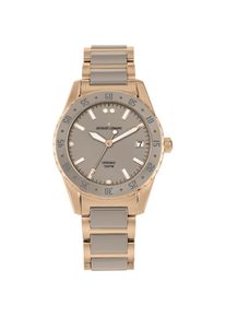 Jacques Lemans , Keramikuhr »Liverpool«, Quarzuhr, Armbanduhr, Damenuhr, Datum, Edelstahlarmband, Keramik , taupefarben-roségoldfarben , Modische...