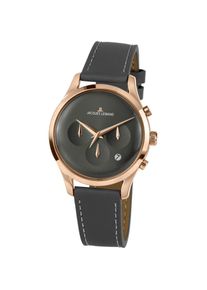 Jacques Lemans , Chronograph »Retro Classic«, Quarzuhr, Armbanduhr, Herrenuhr, Datum, Stoppfunktion , grau , Stylischer Herrenchronograph