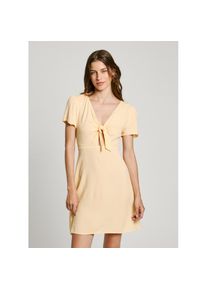 Pepe Jeans , Sommerkleid »NANI« mit Knotendetail am Ausschnitt , CORNISH YELLOW , N-Gr , XS -N-Gr , XS , Kurzarm und leichtes Tragegefühl durch...