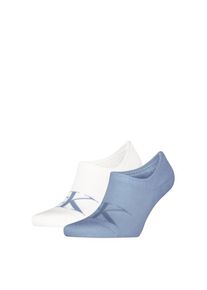 Calvin Klein Jeans , Füßlinge »CKJ MEN FOOTIE HIGH CUT 2P MONOGRAM«, (2 Paar, 2 Paar), mit stilvollem Logodetail , blue / white , 43-46 , 43-46 ,...