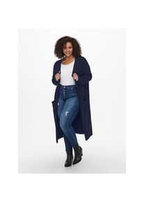 Only CARMAKOMA , Strickjacke »CARNEW ESLY LS OPEN LONG CARDIGAN NP KNT« , Maritime Blue Detail:MELANGE , S , S , Curvy-Cardigan von Only CARMAKOMA