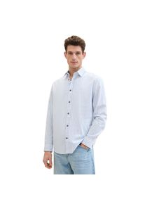 Tom Tailor , Damen , Langarmhemd, mit Streifen , blue white dobby stripe , N-Gr , XL -N-Gr , XL , Hemd von Tom Tailor