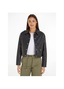 Calvin Klein Jeans, Damen, Lederimitatjacke &raquo;SHORT FAUX LEATHER JACKET&laquo;, Ck Black, XL (42), Ck Black, Lederimitatjacke von Calvin Klein Jeans 
