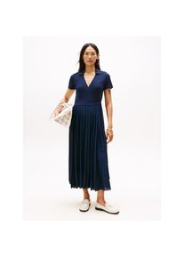 Tommy Hilfiger , Wickelkleid »1985 PLEATED WRAP POLO DRS« mit Bundfalten , Dark Night Navy , N-Gr , S (36) -N-Gr , S (36) , Wickelkleid von Tommy...