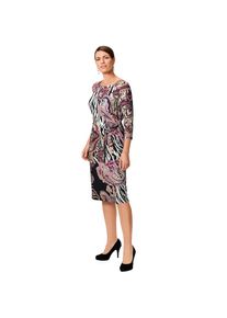 select! By Hermann Lange , Wickelkleid mit Musterung , schwarz-gran , N-Gr , 42 -N-Gr , 42 , Kleid von Hermann Lange