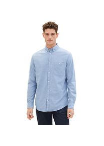 Tom Tailor , Herren,Damen , Langarmhemd, mit Brusttasche , sure blue chambray , N-Gr , L -N-Gr , L , Hemd von Tom Tailor