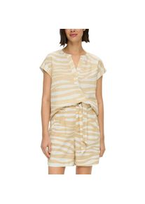 s.Oliver , Shirtbluse, mit überschnittenen Schultern , beige aop , 38 , 38 , Bluse von s.Oliver
