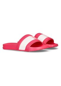 Tommy Hilfiger , Badepantolette, Pool Slides, Sommerschuh, Hausschuh zum Schlupfen , pink , 37 , 37 , Auffällige Badepantolette von Tommy Hilfiger
