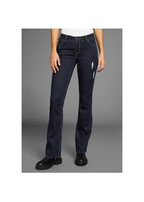 Arizona , Bootcut-Jeans »Ultra-Stretch«, ausgestellte Beinform, modischer Used-Look, normale Leibhöhe , rinsed , N-Gr , 42 -N-Gr , 42 ,...