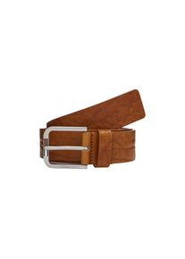 Tommy Jeans , Ledergürtel »TJM AUSTIN TEXTURE 3.5« Label auf der Schließe, genarbtes Leder , Cognac Texture