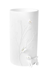 Räder Vase chien debout Roues