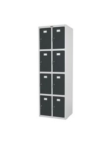 Schließfach Valberg T335, Wertfachschrank Doppel-Spind, Metall 183x58x50cm ~ anthrazit