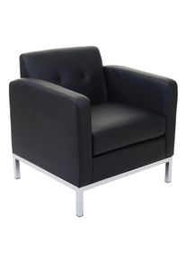 Sessel HWC-C19, Modular-Sofa mit Armlehne, erweiterbar Kunstleder ~ schwarz