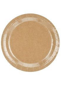 partydeco 6 assiettes en papier Natural Touch 23cm