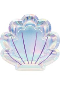 8 assiettes en carton Mermaid Treasures 22cm