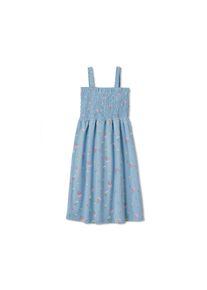Tchibo - Trägerkleid aus Bio-Baumwolle - Mädchen - Gr. 122/128 - blau/geblümt