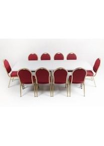 Mesa plegable rectangular Bolero blanca de 244 cm
