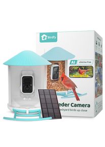 BIRDFY Estación de alimentación inteligente con célula solar para aves silvestres