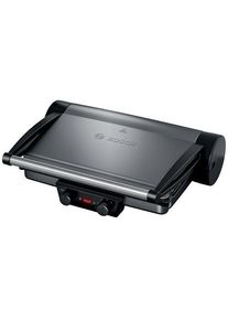 Bosch TCG4215 Kontaktgrill Elektrogrill Tischgrill 2000 Watt Grillplatten regelbar schwarz grau