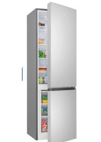 Bomann KG 7353 Stand Kühl-Gefrierkombination 55cm breit 268 Liter LED-Beleuchtung Edelstahloptik