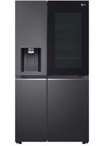 LG GSXB90MCDE Side-by-Side Stand-Kühl-Gefrierkombination 91,3cm breit 635 Liter Door-in-Door Eis Wasserspender Festwasseranschluss WLAN matte black