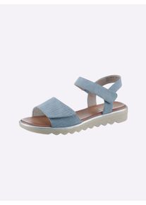 Jana Damen Sandale in jeansblau ,Größe 37, Witt, 100% Lederimitat