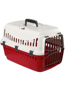 KERBL Pet Expedion Transportbox, 45x30x30cm, creme/rot