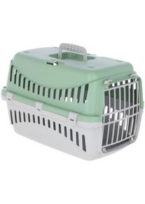 KERBL Pet Expedion Transportbox, 45x30x30cm, mint/hellgrau