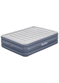 Bestway Luftbett Tritech AIR 6713I , Hellgrau, Hellblau , Kunststoff , 152x51x203 cm , RoHS, Dekra , integrierte elektrische Pumpe, beflockte